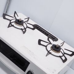 2023年製 リンナイ 都市ガス 白いガステーブル 幅56cm 配達設置対応 一ヶ月保証 HOWARO ET34NJH4A-W4 LP [ブラック×シルバー]の画像