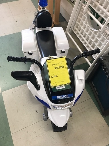 ジャングルジャングル貝塚店電動乗用バイクポリスキッズチェック済み 