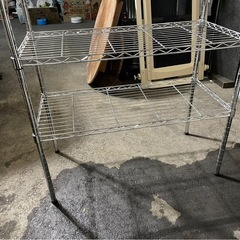 4段　スチールラック　メタルラック　棚　収納　便利　ポール径25㎜　W850×D400×H1510　中古　③の画像