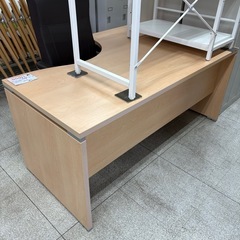 《リユースマン倉敷》L型テーブル クリーム 事務机 パソコンデスクの画像