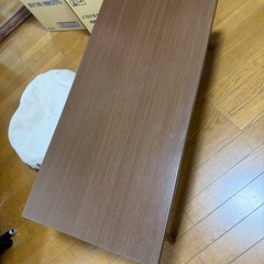 引き取り限定 ニトリ ブラウン長方形折り畳みテーブル90x45の画像