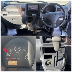 🉐H24ダイハツハイゼット4WD AT エアコン ナビ TV バックカメラ パワーウインド車検8/2/8 96,900km‼️の画像