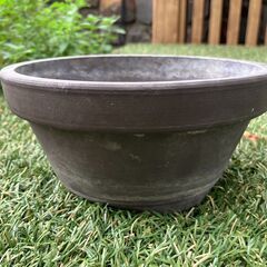 141：植木鉢　素焼き浅型の画像