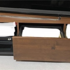 【美品】ナフコ テレビ台 ダークブラウンの画像