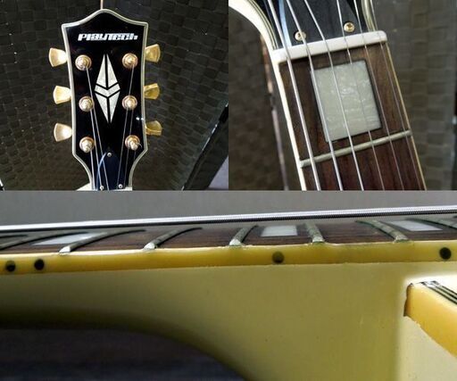 PlayTech レスポールカスタム ホワイト GOLDパーツ仕様 エレキギター ソフトケース付き プレイテック 楽器 札幌市 新道東店