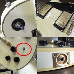 PlayTech レスポールカスタム ホワイト GOLDパーツ仕様 エレキギター ソフトケース付き プレイテック 楽器 札幌市 新道東店の画像