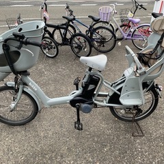 【店頭販売】電動アシスト自転車 bikke 前後子供乗せ 20インチ 12.6Ahの画像