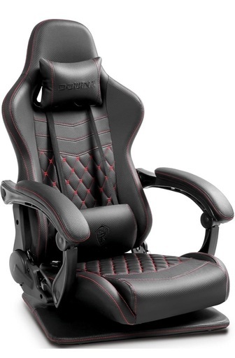 新品 Dowinx ゲーミング座椅子 ゲーミングチェア 座椅子 腰が疲れない 回転座椅子 おしゃれ ゲーム座椅子 ゲーミング パソコンチェア 連動アームレスト ランバーサポート 165°リクライニング チェア ハイバック ブラック LS-667901A