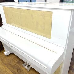 カワイKU2B　白艶出し　鮮やかな木目装飾モデル　リフレッシュ済み中古ピアノの画像