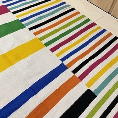ZARAHOME ラグ カーペット カラフル ストライプ 150×200の画像