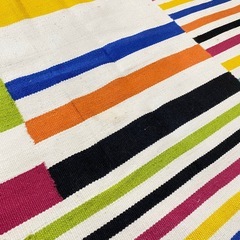 ZARAHOME ラグ カーペット カラフル ストライプ 150×200の画像