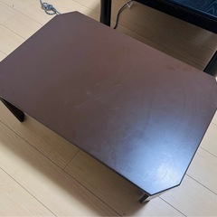 【NITORI 折りたたみテーブル（茶色）】500円の画像
