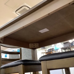 サンウッディ ダイニング3点セット【トレファク 川越店】の画像