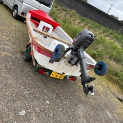 ほぼ満タン船検付き　13ft フィッシングボート　スズキ4馬力の画像
