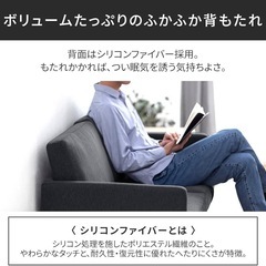 アイリスオーヤマ こだわりコイルで座り心地良いソファ 3人掛け 幅約160cm ダークグレー ポケットコイル使用 お掃除ロボット対応の脚髙約18cm 3ステップの簡単組立 ソファー ソファ 3人掛けソファ PCS-3Sの画像