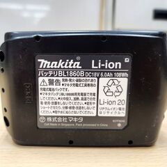 マキタ 純正 バッテリ 18V 6.0Ah BL1860B 蓄電池 残量表示 リチウムイオン makita 充電池 電動工具 札幌市 平岸店の画像