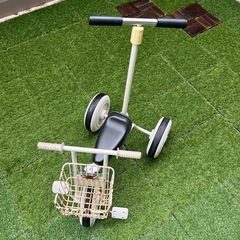 ※無料※三輪車・舵取り棒付き アイボリーの画像