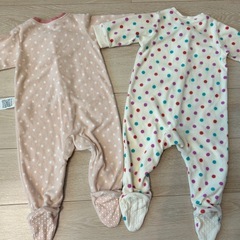 フリースロンパース　2枚セット　70の画像