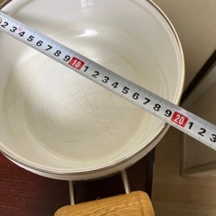 昭和レトロ ホーロー鍋　花柄の画像