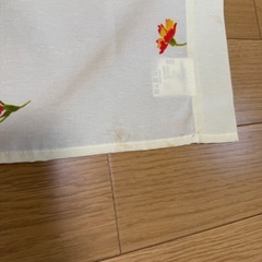 ペールイエロー　花柄　暖簾1枚の画像