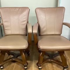 ダイニング回転チェア2脚セット【町田市再生家具】251923の画像