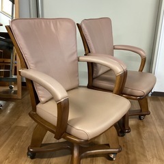 ダイニング回転チェア2脚セット【町田市再生家具】251924の画像