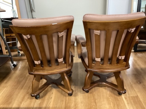 ダイニング回転チェア2脚セット【町田市再生家具】251924