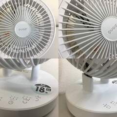 【美品】サーキュレーターquads PUREAIR クリーン  18畳対応 風量3段階切替 上下左右自動首振り パワフル送風 衣類乾燥モード OFFタイマー 静音 節電対策 省エネ 空気循環 換気 QS301WHの画像