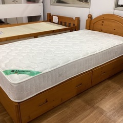 シングルベッド（引き出し付き）【町田市再生家具】251925 　ムスタリング製の画像