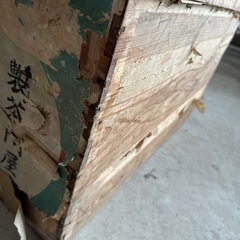 木製茶箱 ヴィンテージ 無塗装 木箱 昭和レトロ 収納 古道具の画像