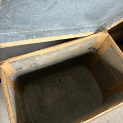 木製茶箱 ヴィンテージ 無塗装 木箱 昭和レトロ 収納 古道具の画像