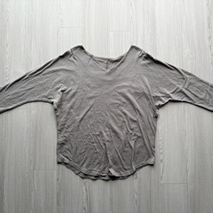 Pierrot Vネック ドルマン カットソー ロングTシャツ 長袖 Mの画像