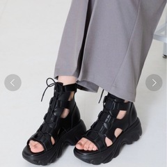 ORiental TRafficレースアップ厚底ブーツサンダル　Mサイズの画像