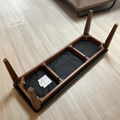 【終了】ニトリ ベンチ ロレイン3（幅110cm） レザー チェア ダイニングチェアの画像