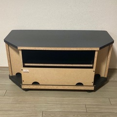テレビ台　ハヤミ工産  　コーナー用　ブラック　キャスター付の画像
