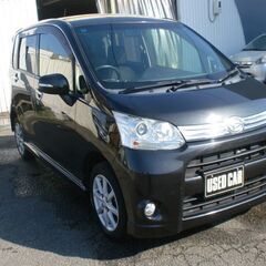 Ｈ24年式！ムーヴカスタムＸリミテッド！外装錆無しピカピカ！禁煙車！内装綺麗！車検2年付き！4ＷＤ！ＣＶＴ！ディスチャージヘッドランプ！フォグランプ！キーフリーシステム！プッシュスタート！ETC付き！ダイハツ純正ナビ！テレビ！バックカメラ！ＣＤ！ラジオ！アイドリングストップ！一般道30キロ走行テスト済み！機関足回り良好！支払い総額34.8万！の画像