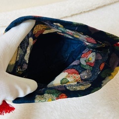 【新品】花柄 巾着 ポーチ リボン柄 小物ケース 袋の画像