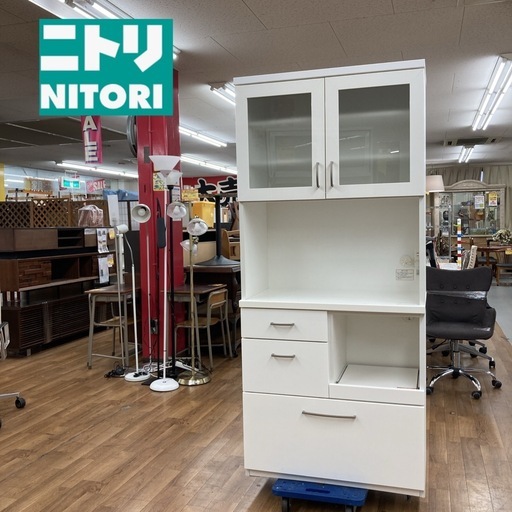 ?キッチンボードフェア開催 期間限定の特別価格！?S141 ⭐ NITORI ニトリ キッチンボード コパン T 80KB 幅80cm