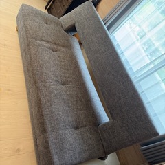関家具(Sekikagu) ソファベッド ファブリック 幅184cm ダークグレー アークの画像