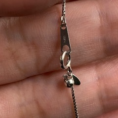 pt900 pt850 ダイヤ付ネックレス　馬蹄　4.1g 1.05ct 約45cmの画像