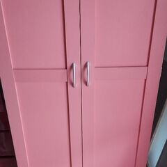 洋服ダンス　ピンクカラー良品の画像