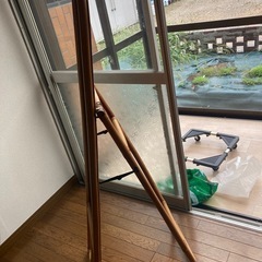 姿見　レトロ風　木製ミラーの画像