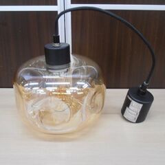 ニトリ ペンダントライト VITRO ガラスシェード 幅25×奥行25×高さ25cm NITORI 照明 吊り下げライト 苫小牧西店の画像