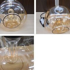 ニトリ ペンダントライト VITRO ガラスシェード 幅25×奥行25×高さ25cm NITORI 照明 吊り下げライト 苫小牧西店の画像