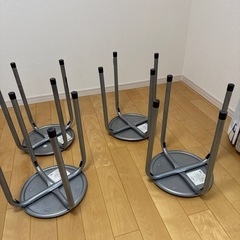 スチール丸椅子　7脚まとめての画像