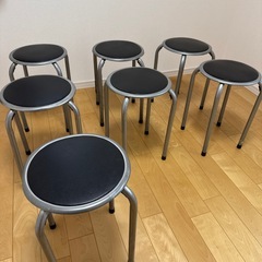 スチール丸椅子　7脚まとめての画像