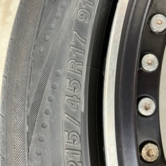 タイヤ付き17インチアルミホイール4本の画像
