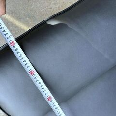 短期使用◆モダンデコ ソファー レザー アイアンベース ブラック 2・3人掛け◆の画像
