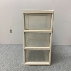 J7B2331 衣装 ケース クローゼット 3段 プラケース プラスチック 横幅約34cm 奥約47cm 高さ約66cm 物入れ 家具の画像