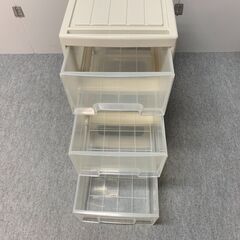 J7B2331 衣装 ケース クローゼット 3段 プラケース プラスチック 横幅約34cm 奥約47cm 高さ約66cm 物入れ 家具の画像